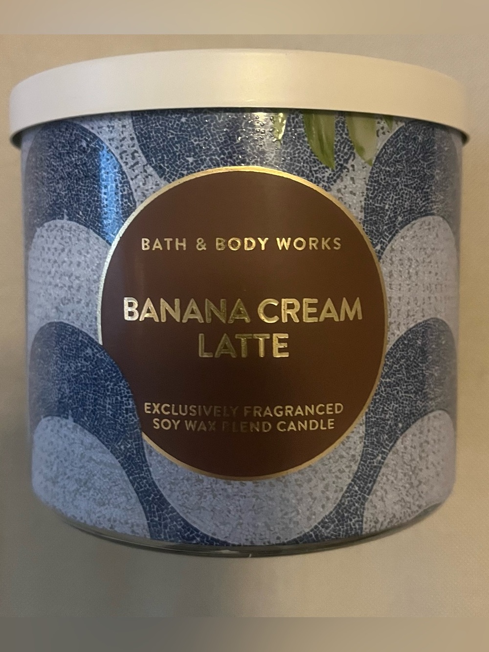 Bath & Body Works Banana Cream Latte Candle - 3 wick NEW